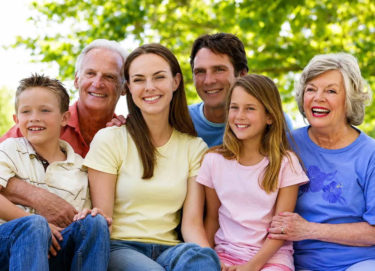 Happy multi-generational family served at St Michael Medical Centre Oakville